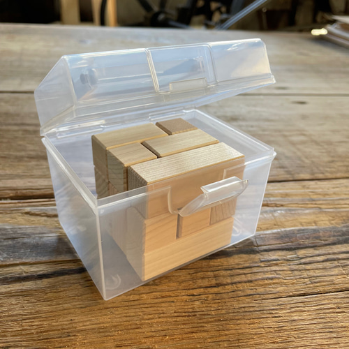 みんなの積み木 6センチ角 ケース付き 説明書付き 吉野産 檜 桧