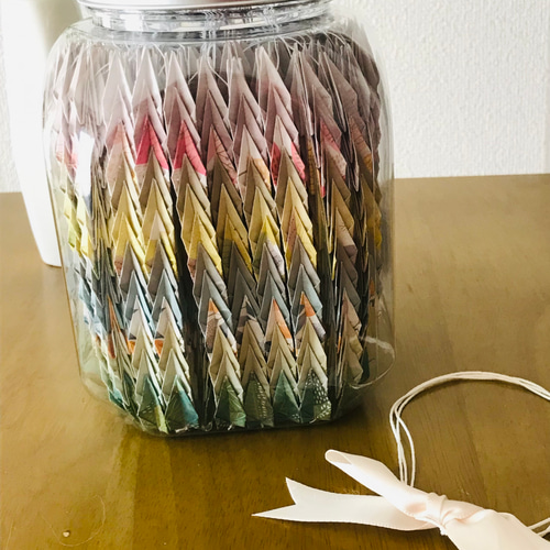 千羽鶴☆ケース 折紙/お見舞い/祈願/プレゼント/インテリア/送料無料