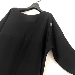送料無料 着物 リメイク 留袖 鶴 正絹 大きめ シルク ロングドレス 華やか 3L〜 ハンドメイド 5枚目の画像