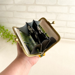 【受注】ほどよいお財布 　影猫５色 11枚目の画像