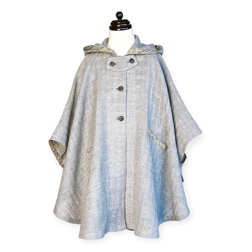 フード付きポンチョ（型紙のみ）JK-2341 型紙 子ども服の型紙ショップ