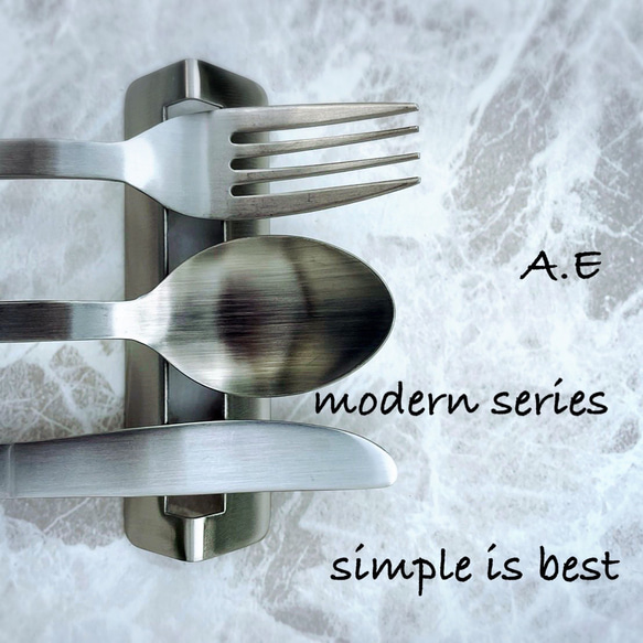 箸置き　ステンレス製　3つ置き用　　～Cutlery rest made of stainless steel～ 7枚目の画像