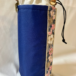 春　新作　インド刺繍　ナイロン素材　保温保冷　ペットボトルホルダー　水筒カバー　 4枚目の画像