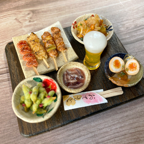 ミニチュア居酒屋せんべろセットc 立体・オブジェ はらぺこ文鳥 通販