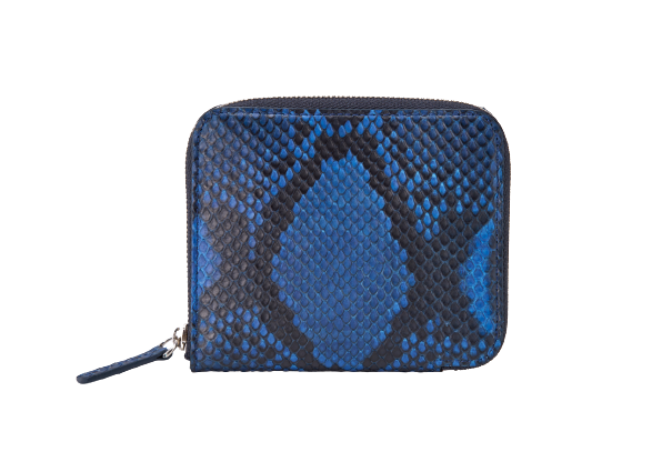 藍染パイソン「PYTHON BLUE」マルチウォレット　フロントカット