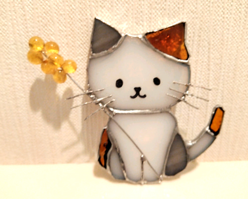 猫 ステンドグラス 送料無料 ✧ その他インテリア雑貨 norieva