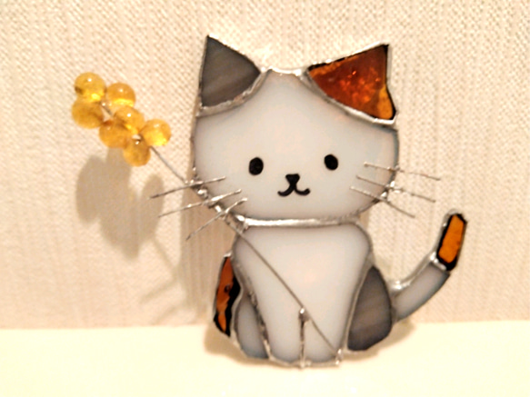 ✨ステンドグラス キジトラ猫✨