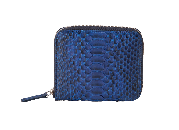 藍染パイソン「PYTHON BLUE」マルチウォレット　バックカット