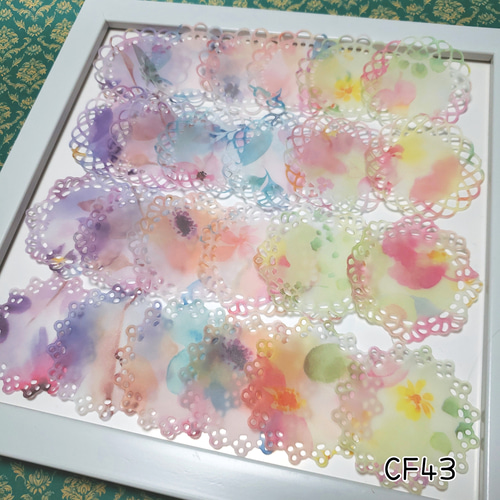 CF43】トレーシングペーパー♡ダイカット♡レースペーパー 水彩
