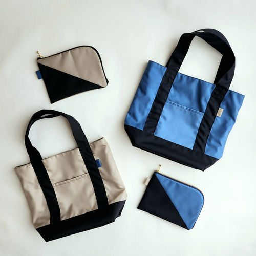 専用ページ　　ハンドメイドバッグ 数量限定】リサイクルテキスタイルで作るベーシックトートバッグ バイ