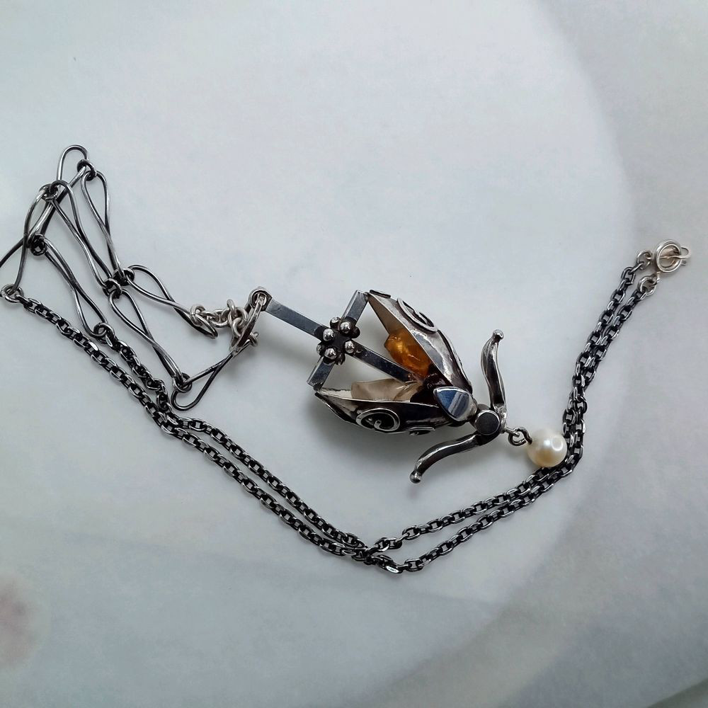 silverロングネックレス「クロス」