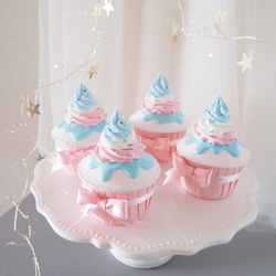 【即日発送】クレイカップケーキ　Pastel color tricolore★パステルカラー　トリコロール 4枚目の画像