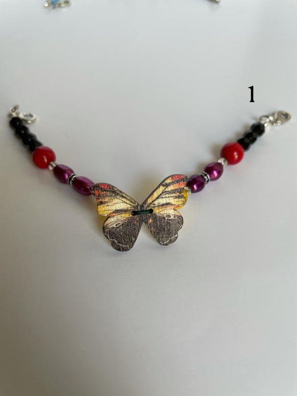 羽織紐　蝶々デザイン　ブレスレットに変更可能 2枚目の画像