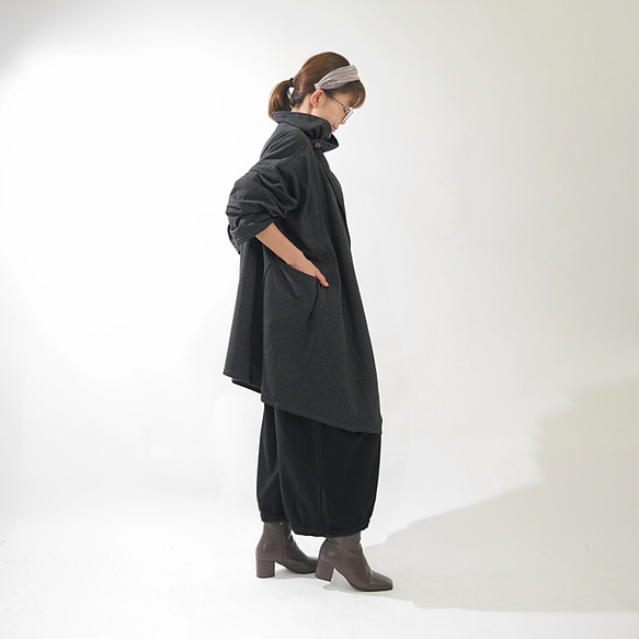 【複刻版】1/9 再次上架 * 圓潤輪廓 * 百搭單品 * 成人自然純色 * 燈籠褲 * 黑色 第11張的照片