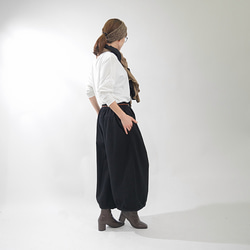 【複刻版】1/9 再次上架 * 圓潤輪廓 * 百搭單品 * 成人自然純色 * 燈籠褲 * 黑色 第9張的照片