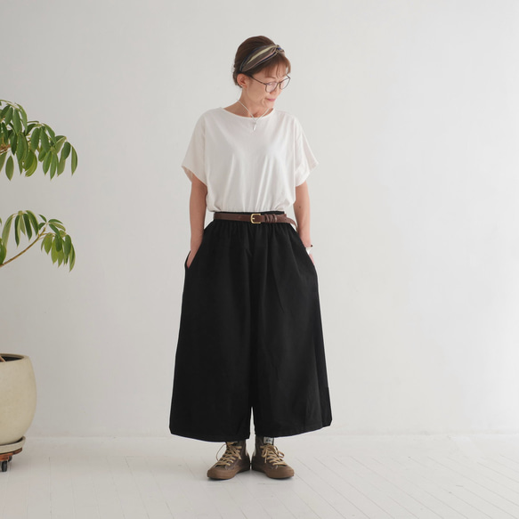 【複刻版】1/9 再次上架 * 圓潤輪廓 * 百搭單品 * 成人自然純色 * 燈籠褲 * 黑色 第2張的照片