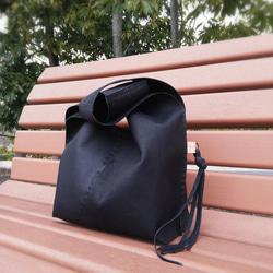 my Bag -mini-　黒色✗生成り色　ピッグスキンレザー 16枚目の画像