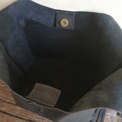 my Bag -mini-　黒色✗生成り色　ピッグスキンレザー 10枚目の画像