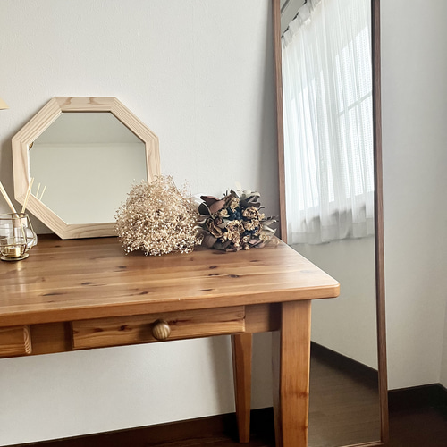 【日本製】立て掛けミラー　アンティーク調 日本製】全身鏡 姿見 立て掛けミラー アンティーク調 ドレッサー