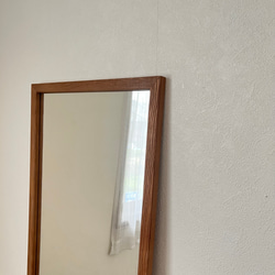 【日本製】全身鏡　姿見　立て掛けミラー　アンティーク調 6枚目の画像