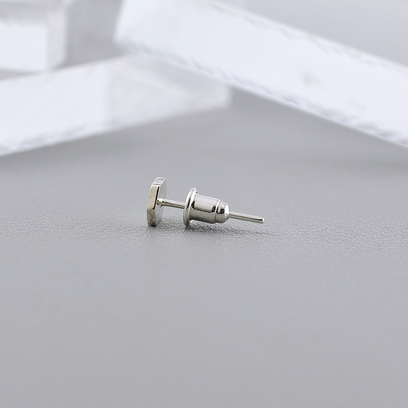 Hexagon Studs earring(1 PC),SV925 3枚目の画像