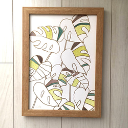 A4ポスター原画  モンステラ 4枚目の画像