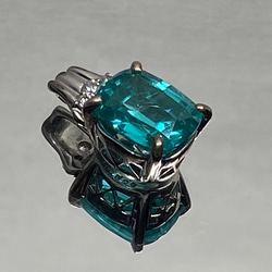 ◆ パライバトルマリン＜再結晶＞ペンダント　4.95ct　蛍光色　魅力的なブルー＆グリーン　S-003 5枚目の画像