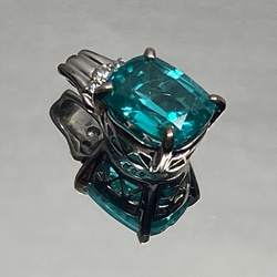 ◆ パライバトルマリン＜再結晶＞ペンダント　4.95ct　蛍光色　魅力的なブルー＆グリーン　S-003 6枚目の画像