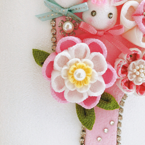 羽子板 ミニ 雛人形 初節句 ピンク うさぎ かわいい 卓上 つまみ細工