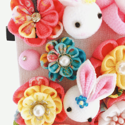 羽子板 雛人形 初節句 黒 かわいい 卓上 つまみ細工 花 出産祝い