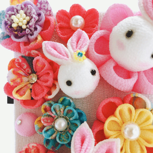 羽子板 雛人形 初節句 黒 かわいい 卓上 つまみ細工 花 出産祝い