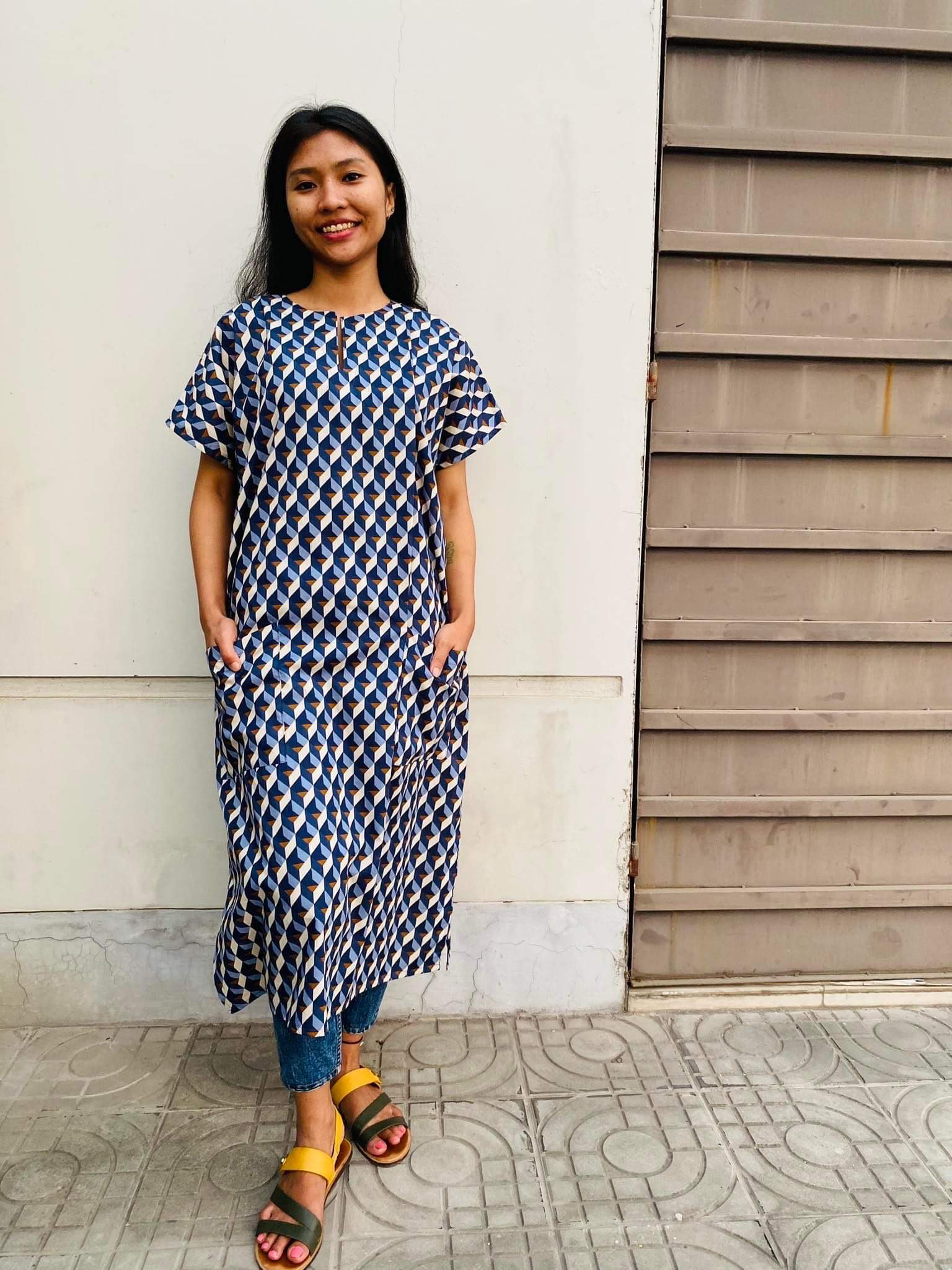 カフタンワンピース（コットン100%）