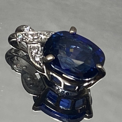 ◆サファイア＜再結晶＞ペンダント　4.2ct　青　S-007 6枚目の画像