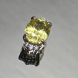 ◆サファイア＜再結晶＞ペンダント　4.3ct　黄色　S-002 8枚目の画像