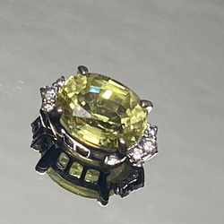 ◆サファイア＜再結晶＞ペンダント　4.3ct　黄色　S-002 6枚目の画像