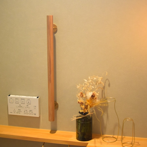 天然木の手すり（タモ材、真鍮金具） その他家具 OTK工房 通販