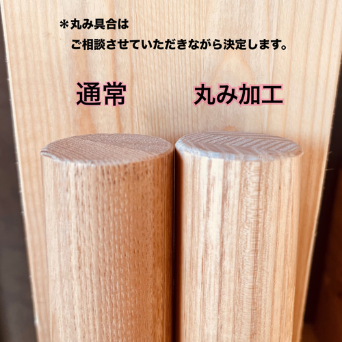 手すり　木製　10本セット 取り付けビス付き 未使用　タモ　ムク材 天然木の手すり（タモ材、真鍮金具） その他家具 OTK工房 通販