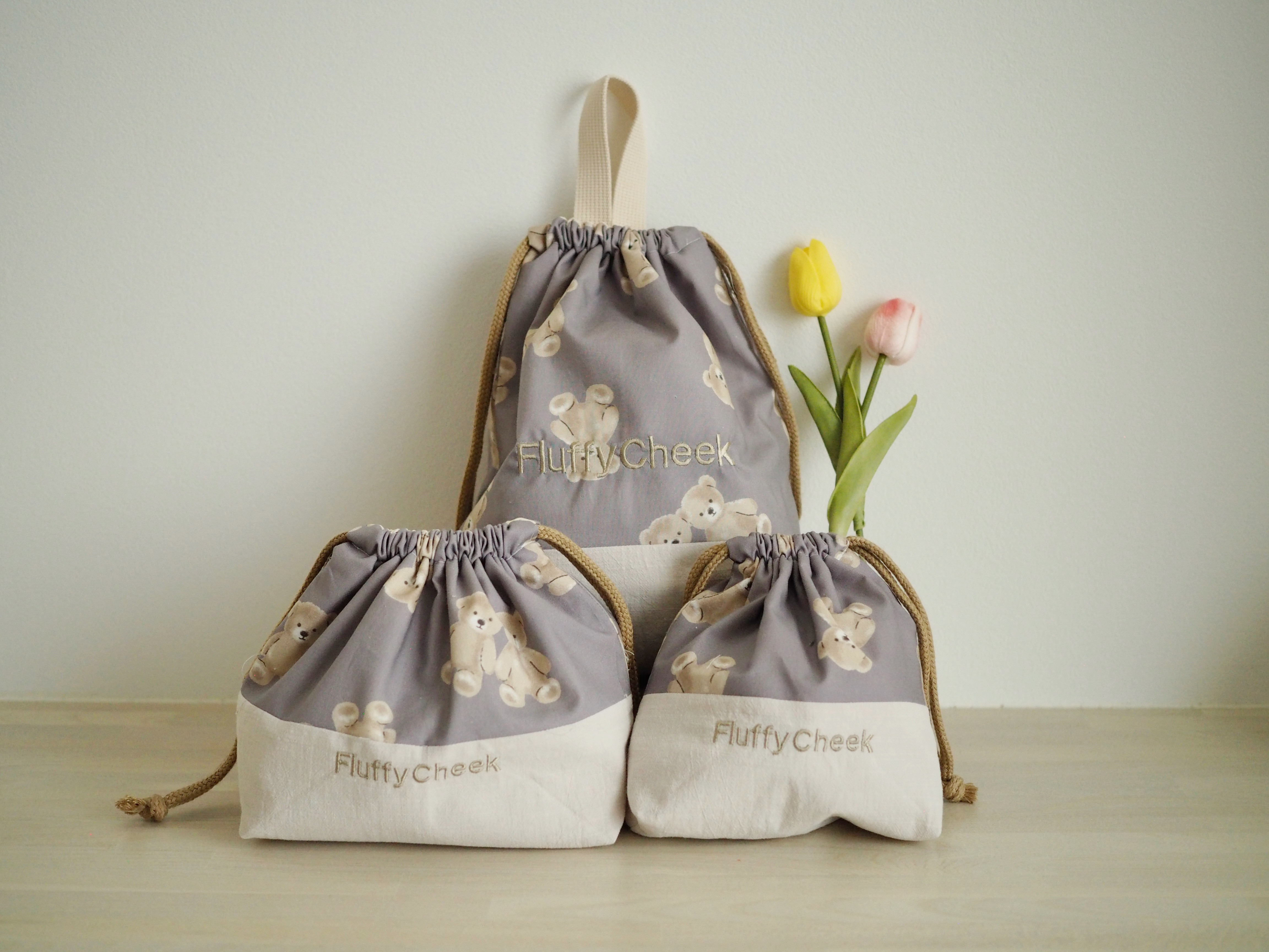 入園入学グッズ 名前刺繍 オーダー くま 5点セット 10,360円