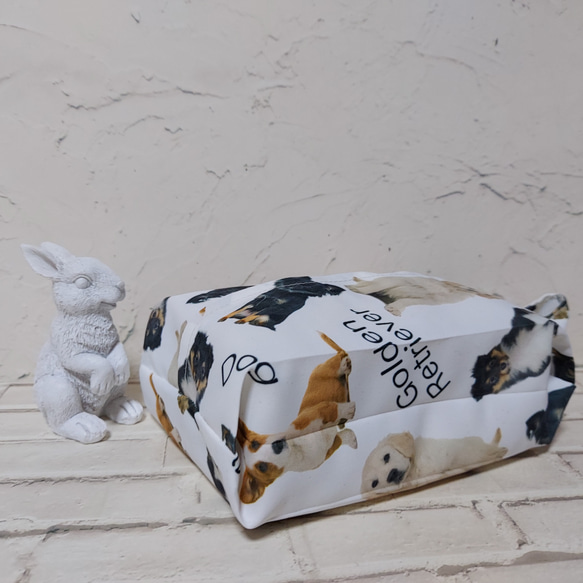 ハーフティッシュカバー　ティッシュカバー　犬柄(ラブラドール　コーギー　シェルティ　チワワ　ヨークシャテリア) 3枚目の画像