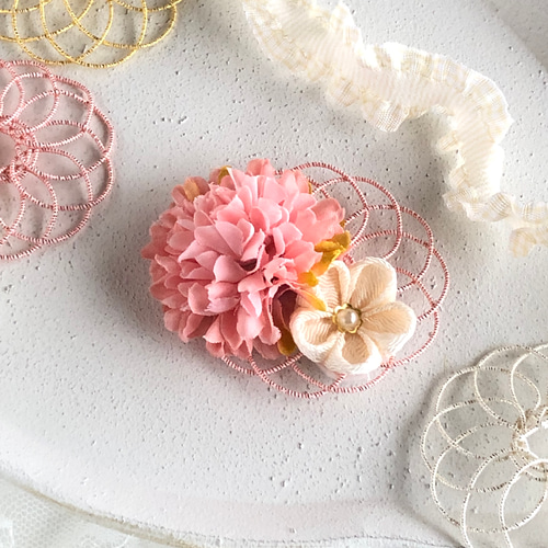 Newベビーヘアクリップ　ハンドメイド　ベビーヘアバンド　お花 Newベビーヘアクリップ ハンドメイド ベビーヘアバンド お花