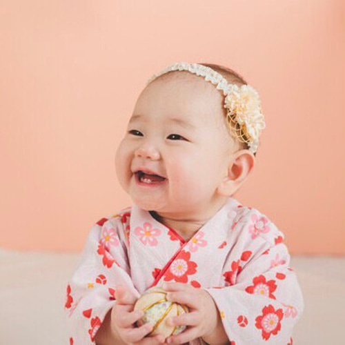 ベビーキッズ 水引フラワーの髪飾り【G】/ベビーヘアバンド ヘア