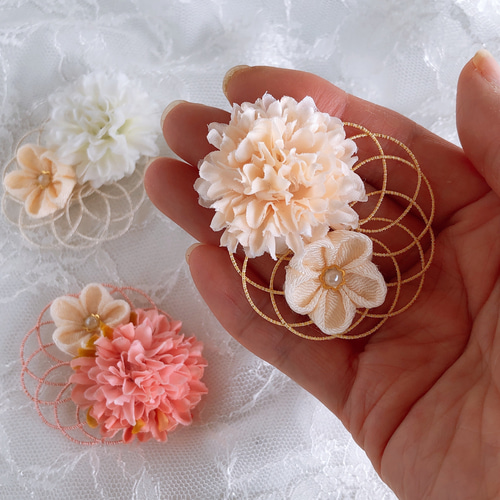 桜♡お花見♡ベビーヘアクリップ ヘアゴム ハンドメイド商品 桜♡お花見♡ベビーヘアクリップ ヘアゴム ハンドメイド商品 お花見