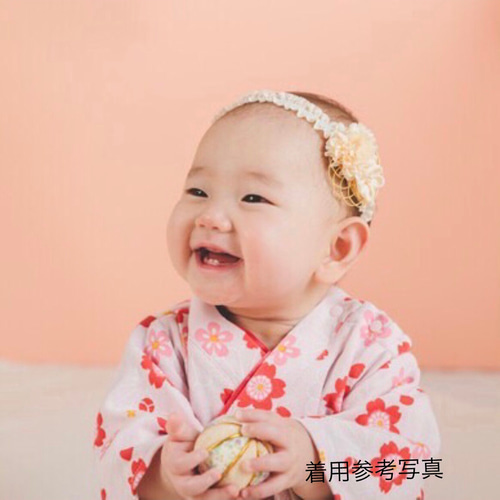 ベビーキッズ 水引フラワーの髪飾り【W】/ベビーヘアバンド ヘア