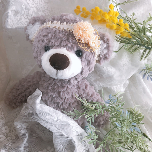 ベビーキッズ 水引フラワーの髪飾り【W】/ベビーヘアバンド ヘア