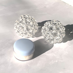 フラーレンファブセット　天然水晶AAA６ミリ球×2　クリーム5グラム 1枚目の画像