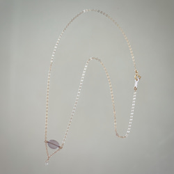 【14KGF】ピンクアメジスト+ハーキマーダイヤモンドのネックレス 5枚目の画像