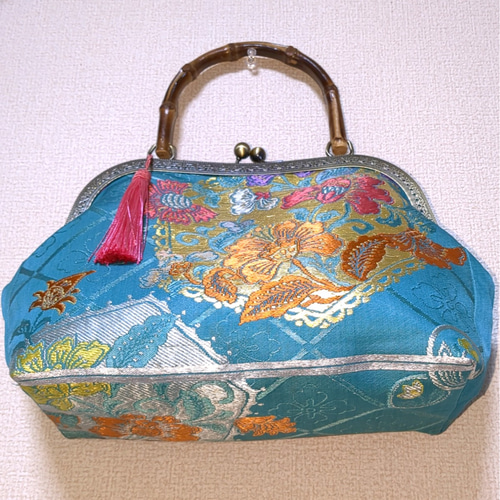 がま口バッグ【帯リメイク】 ハンドバッグ pieces 通販 15434322