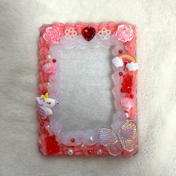 ホイップデコ 硬貨ケース ピンク×ホワイト B7サイズ 1枚目の画像