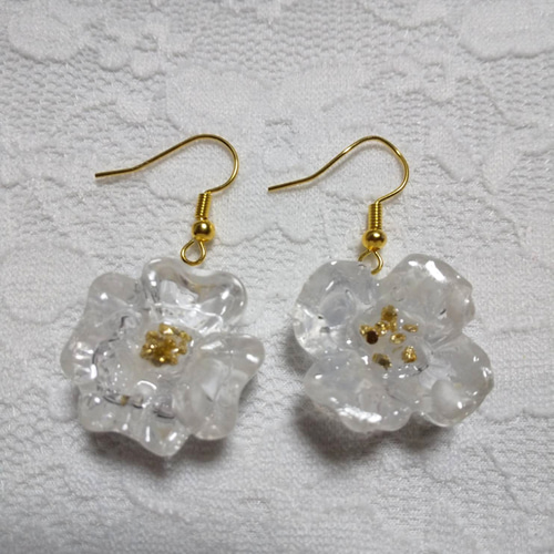 本物のお花のアクセサリー ピアス イヤリング プリザーブド