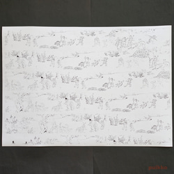 紙製ブックカバー　「鳥獣戯画」　A3判（5枚セット） 10枚目の画像